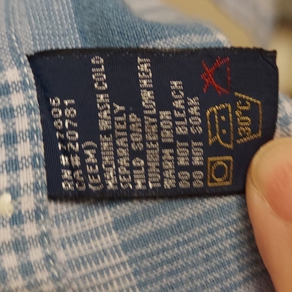 TOMMY HILFIGER Oxford Plaid Short Sleeve Button Down Shirt - Picture 10 of 10